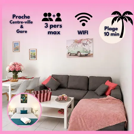 Апартаменты L'echappee Calme By Gc- F2 Plain-pied Et Wifi Безье